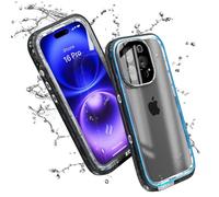 Catalyst Total Protection Case for iPhone 16 Pro, Waterproof up to 10 m, Shockproof, Scratch-Resistant, Built-in Protective Film, Optimised Noise Cancelling, Black