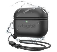 Catalyst Waterproof & Drop Proof Case for AirPods Pro (2nd generation) Special Edition Compatible with Wireless Charging, Cover Soft Skin, with Carabiner (black)