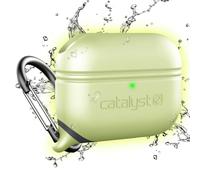 Catalyst Waterproof Special Edition Case for AirPods Pro (1st and 2nd Gen) Compatible Wireless Charging, One-Piece Design, High Drop Protection, with Carabiner, Soft-Touch - Glow in the Dark