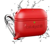 Catalyst Waterproof Special Edition Case for AirPods Pro (1st and 2nd Gen) Wireless and USB-C Charging Compatible, One-Piece Design, High Drop Protection, with Carabiner, Soft-Touch - Red