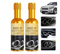 Catalytic Converter Cleaner, Auto Parts Engine Cleaner, Fuel System Cleaners, Exhaust System Pipe Carbon Removal Cleaners Treatment Oil Additive for Gas and Diesel Car (2PCS)