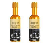 Catalytic Converter Cleaner, Exhaust System Pipe Carbon Removal Cleaner, Carburetor Throttle Engine Disassembly Cleaning Fuel System Treatment Oil Additive for Gas and Diesel Car 120ml (2 PCS)
