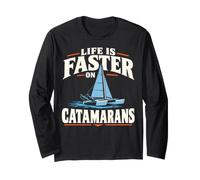 Catamaran Sailing Beach Cat Racing Crew Gift Long Sleeve T-Shirt
