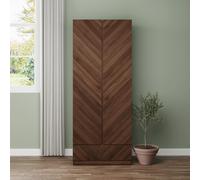 Gfw Catania 2 Door 1 Drawer Wardrobe Royal Walnut