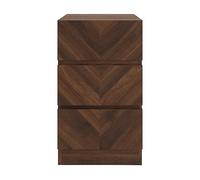 Catania 3 Drawer Bedside Table Walnut