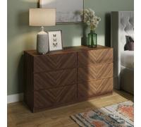 Catania Large Chest of Drawers Dark Brown 6 Drawers