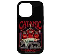 Catanic Panic Satanic Cat Retro Vintage Funny Adult Humor Case for iPhone 13 Pro