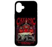 Catanic Panic Satanic Cat Retro Vintage Funny Adult Humor Case for iPhone 16 Plus