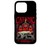 Catanic Panic Satanic Cat Retro Vintage Funny Adult Humor Case for iPhone 16 Pro