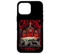 Catanic Panic Satanic Cat Retro Vintage Funny Adult Humor Case for iPhone 16 Pro Max