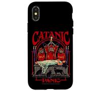 Catanic Panic Satanic Cat Retro Vintage Funny Adult Humor Case for iPhone X/XS