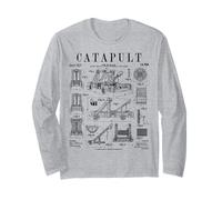 Catapult Medieval Ancient Siege Engine Funny Vintage Patent Long Sleeve T-Shirt