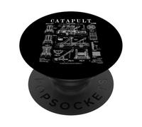 Catapult Medieval Ancient Siege Engine Funny Vintage Patent PopSockets Adhesive PopGrip