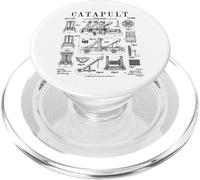 Catapult Medieval Ancient Siege Engine Funny Vintage Patent PopSockets PopGrip for MagSafe