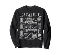 Catapult Medieval Ancient Siege Engine Funny Vintage Patent Sweatshirt