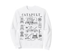 Catapult Medieval Ancient Siege Engine Funny Vintage Patent Sweatshirt