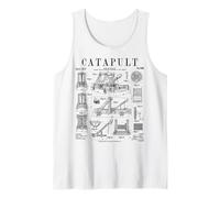 Catapult Medieval Ancient Siege Engine Funny Vintage Patent Tank Top