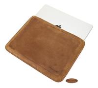 CataPurus Top Grain Leather 14.2" Slim Laptop Sleeve Protector, Minimalist Vintage Design, Handmade, Compatible with MacBook Pro 14 inch 2021 2022 M1 Pro/M1 Max A2442 & other PC, Brown 14.2 Inch