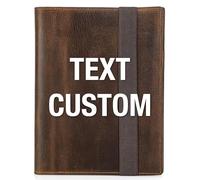 CataPurus Top Grain Leather Text Custom Padfolio/Portfolio for Men & Women, Handmade Vintage, Multi-Functional Business Portfolio Organizer, Compatible with Cards/iPad Mini/Pen/A4/A5 Size Document