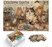 Catastrophe Collective of Bizarre Felines Jigsaw Puzzle, 1000 Piece