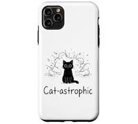 Catastrophic Funny Cat Meme Minimalist Line Art Cat Case for iPhone 11 Pro Max