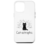 Catastrophic Funny Cat Meme Minimalist Line Art Cat Case for iPhone 12 Pro Max