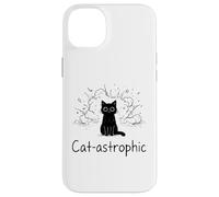 Catastrophic Funny Cat Meme Minimalist Line Art Cat Case for iPhone 14 Plus