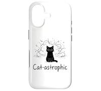 Catastrophic Funny Cat Meme Minimalist Line Art Cat Case for iPhone 17
