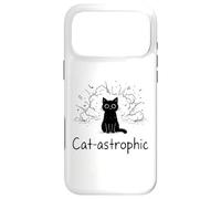 Catastrophic Funny Cat Meme Minimalist Line Art Cat Case for iPhone 17 Pro Max