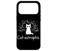Catastrophic Funny Cat Meme Minimalist Line Art Cat Case for iPhone 17 Pro Max