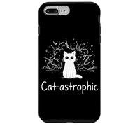 Catastrophic Funny Cat Meme Minimalist Line Art Cat Case for iPhone 7 Plus/8 Plus