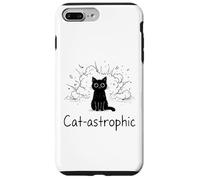 Catastrophic Funny Cat Meme Minimalist Line Art Cat Case for iPhone 7 Plus/8 Plus
