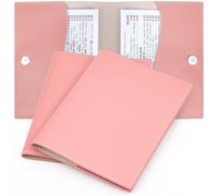 Catcan 11.4x7In Mahjong Card Sleeve Portable Mahjong Card Holder with Snap Suitable for Multiple Rule Cards (Pink, 2Pcs)