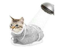 Catcan Cat Bathing Bag, Breathable Mesh Anti Scratch Adjustable Cat Grooming Bag for Nail Trimming, Bathing Polyester Soft Cat Washing Bag