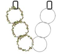 Catcan Snake Enrichment Rings for Ball Python, Snake Climbing Accessories Include Climbing Hoop Chain with Hanging Buckle and 5m Artificial Rattan Rope