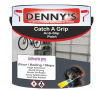 Catch A Grip Anti Slip Floor Paint - Non Slip Coating for Steps, Railings & Garages - 170 Colours, High Adhesion, Quick Dry, Multiple Sizes (Anthracite grey, 2.5 Litre Tin)
