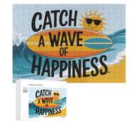 Catch A Wave of Happiness - Displayable Picture Puzzle, 300 PCS, Creative Indoor Hobby - for A Rewarding Weekend Challenge