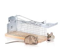 Catch Alive Mouse Trap Cage Wood Metal Humane Rodent Control Pest Control