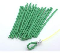 Catch All Tackle Chafing Tubing Coated Polyester Braid Loop Protectors 4" 25 pieces (1.4mm ID) - Green - Universal Fit - Fishing Accessory - Loop-On - Motorcycle (Standard) - Rear Lower