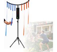 Catch Arcade Game Machine - Reflex Challenge with 5 Speeds, 6 Levels, Colorful Lights, MP3 Music, Live Countdown, Height Adjustable from 0.9 to 2m - 10-Stick Fun