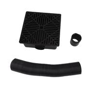 Catch Basin Low Profile Downspout Extender, Gutter Downspout Extensions with Flexible Pipe, 5.1ft PVC Drainage Kit for Yard Garage Road to Protect House Foundation