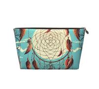Catch Dream Net Portable Leather Travel Cosmetic Bag, Toiletry Bag, Waterproof Storage Bag