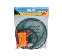 Catch Fishing Crab Net, 15m Line, Durable Nylon Net with Metal Rings, Portable Crabbing Kit for Family Fun Outdoor Adventure, Ideal Catching Crabs Set