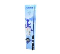 Catch Fishing Junior Fishing Set, 1.35m Two Piece Rod with Reel, Barbless Hooks, Shot Weights, Float, Swivel, Complete Starter Kit for Young Anglers, Blue (blue)