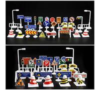 Catch Games for Toddler Traffic 28 Toy Toy Play Accessories Signs Game Pcs Road Learn Kids Children Car Education Sensory Kids 3 (A, One Size)
