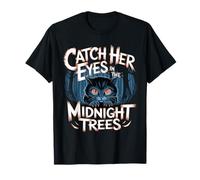 Catch Her Eyes In The Midnight Trees Cat T-Shirt