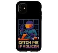 Catch Me If You Can Retro Racer Pixel Art Go Kart Race Case for iPhone 11