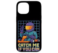 Catch Me If You Can Retro Racer Pixel Art Go Kart Race Case for iPhone 15