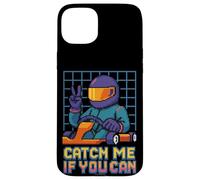 Catch Me If You Can Retro Racer Pixel Art Go Kart Race Case for iPhone 15 Plus