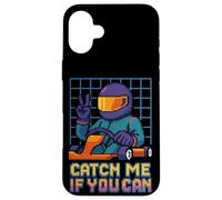 Catch Me If You Can Retro Racer Pixel Art Go Kart Race Case for iPhone 16 Plus